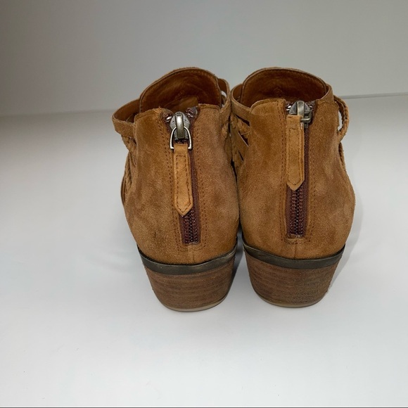 Caslon Boot Liam Braided Bootie Cognac Suede Sz 8.5 - Picture 9 of 13